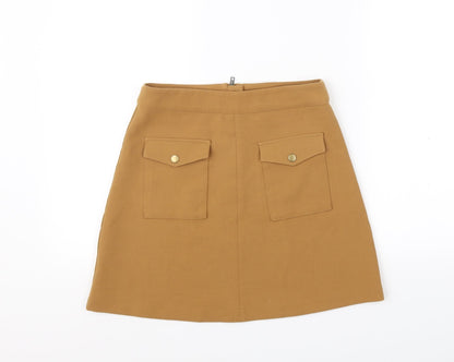 Divided Womens Orange   Flare Skirt Size 10