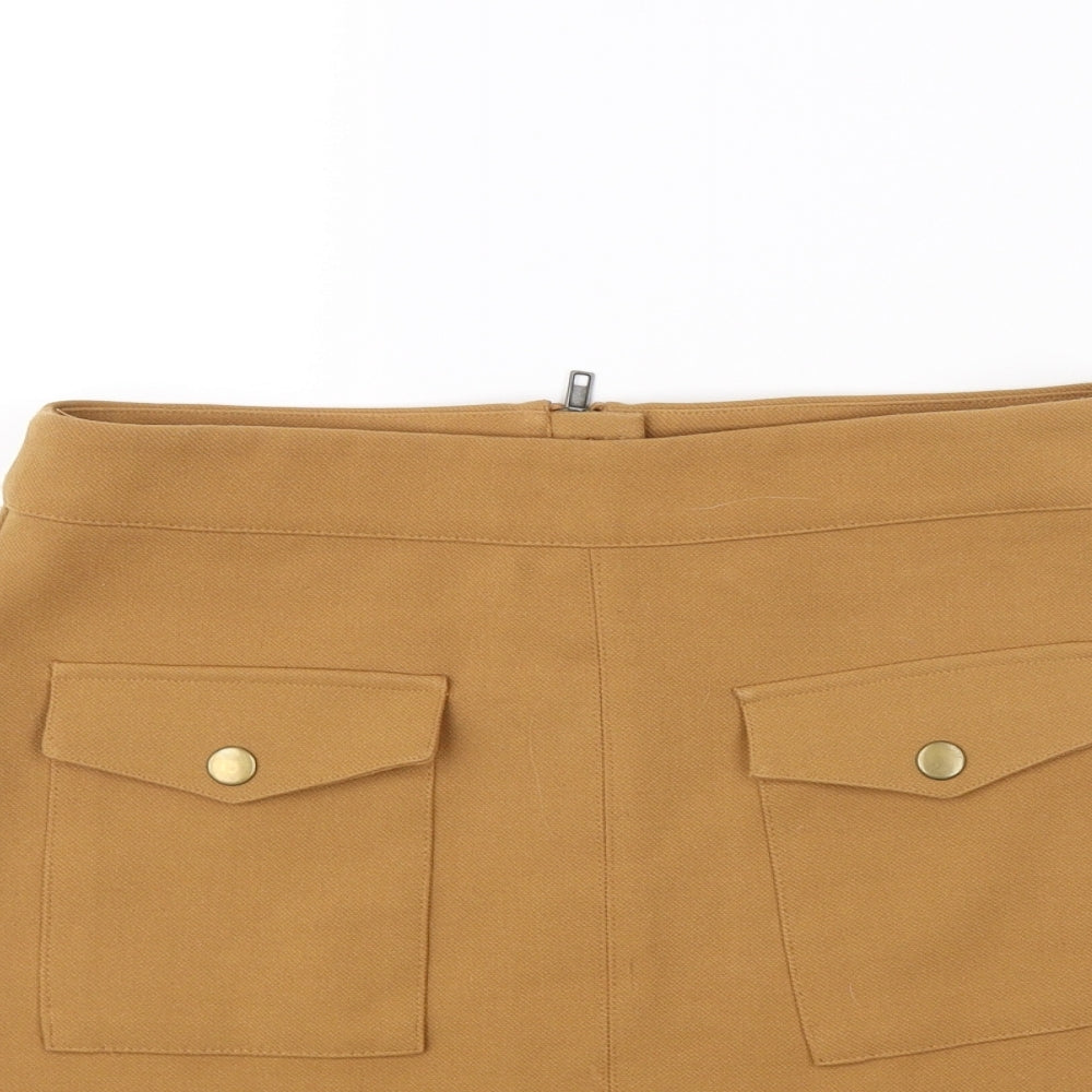 Divided Womens Orange   Flare Skirt Size 10