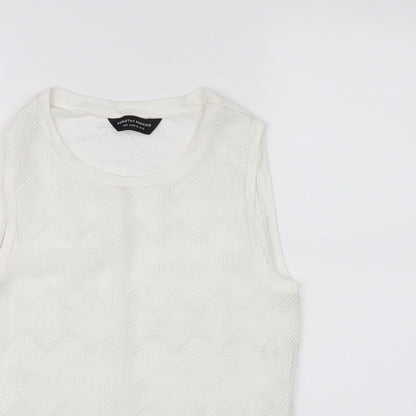 Womens UK Size 12 Dorothy Perkins White Basic T-Shirt