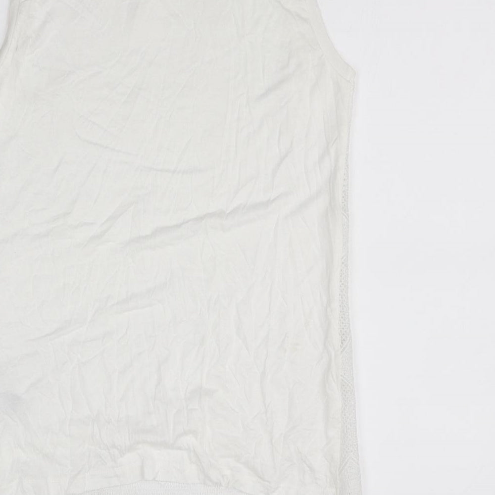 Womens UK Size 12 Dorothy Perkins White Basic T-Shirt