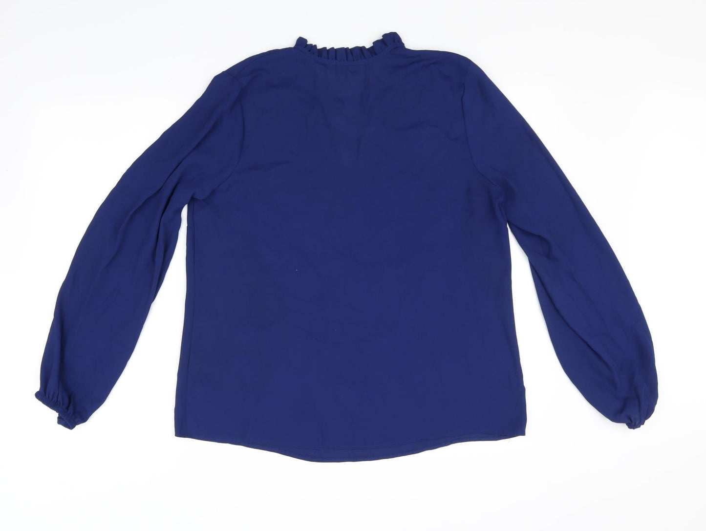 Womens UK Size 12 Papaya Blue Basic Blouse