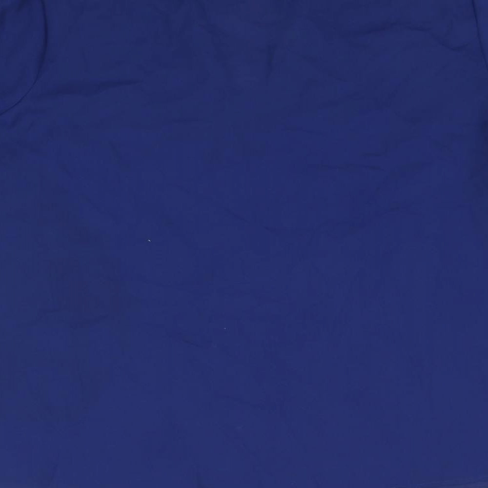 Womens UK Size 12 Papaya Blue Basic Blouse