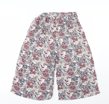Make Way Womens Multicoloured Paisley  Culotte Shorts Size 8