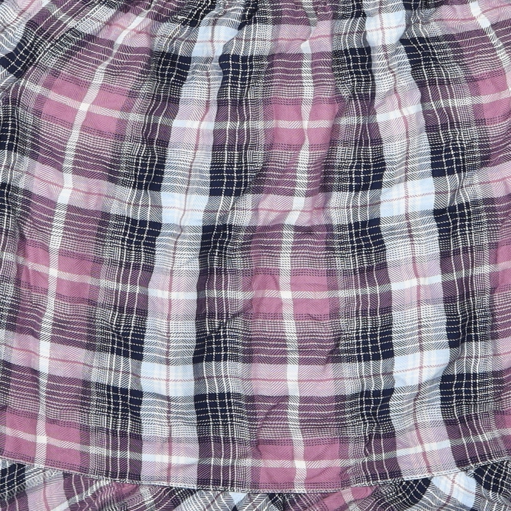 F&F Womens Purple Striped Woven Basic T-Shirt Size 10