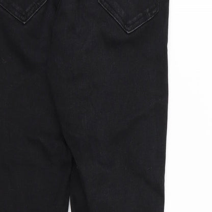 Miss Selfridge Womens Black  Denim Skinny Jeans Size 8 L25 in