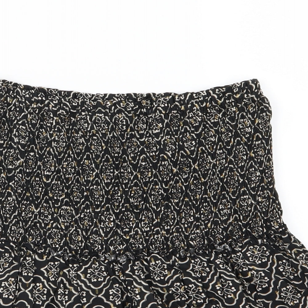 Womens UK Size XS Zara Black Basic Blouse