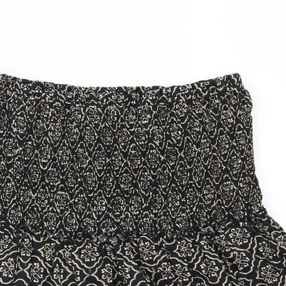 Womens UK Size XS Zara Black Basic Blouse
