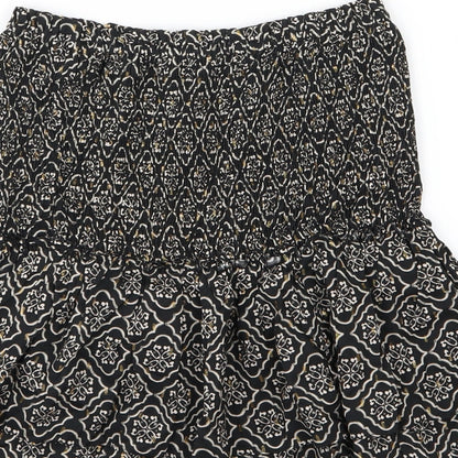 Womens UK Size XS Zara Black Basic Blouse