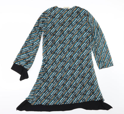 Rupali Womens Multicoloured Striped  A-Line  Size S  - Beaded