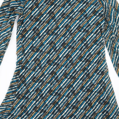 Rupali Womens Multicoloured Striped  A-Line  Size S  - Beaded