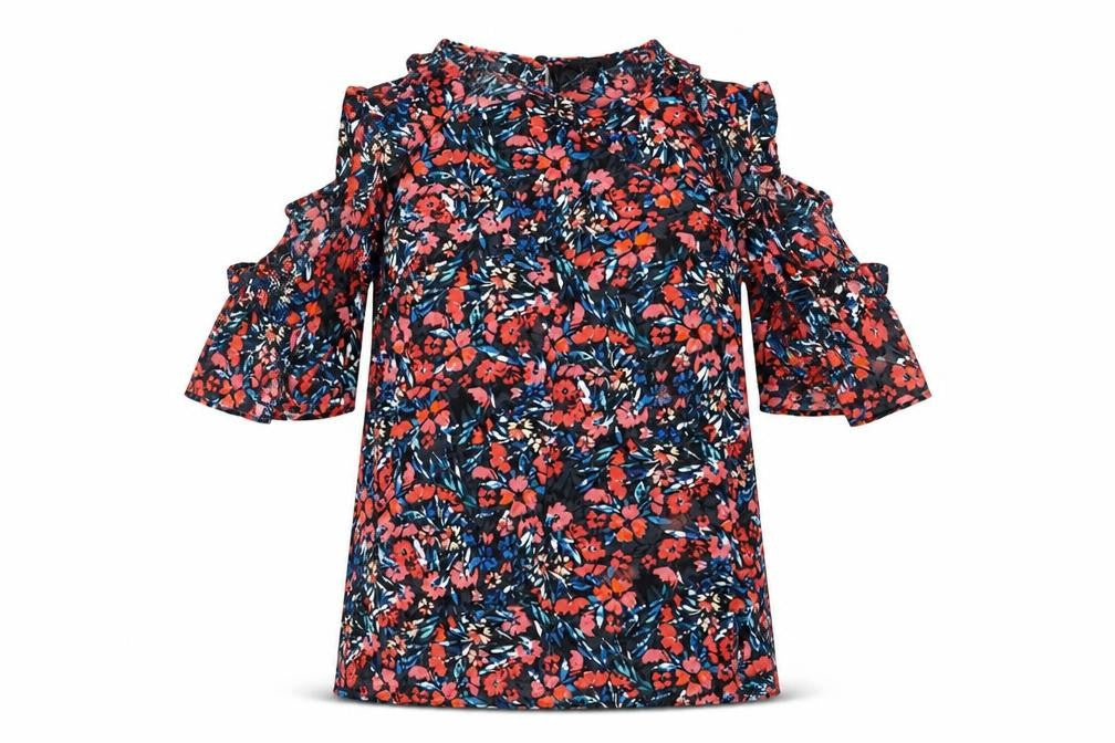 Womens UK Size 8 F&F Multicoloured Basic Blouse