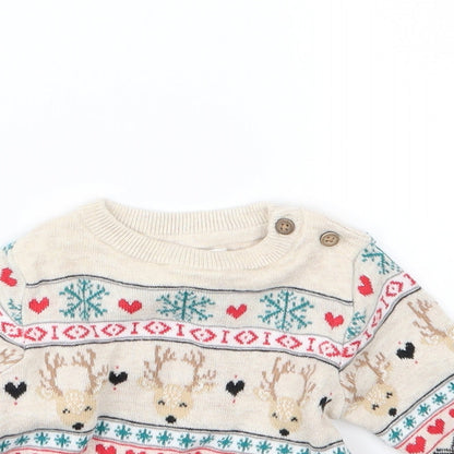 Very Girls Brown  Knit Pullover Jumper Size 0-3 Months  - Winter