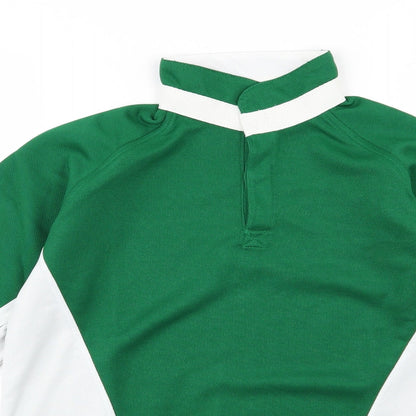 Carta Sport Clothing Boys Green Striped  Basic Polo Size 13-14 Years