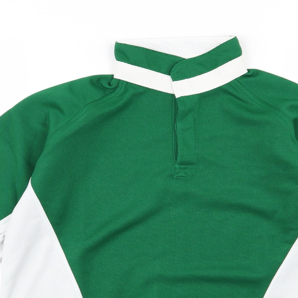 Carta Sport Clothing Boys Green Striped  Basic Polo Size 13-14 Years