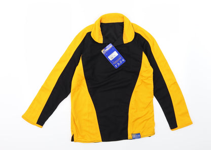Medallion Boys Yellow Striped  Basic Polo Size 12-13 Years  - Rugby