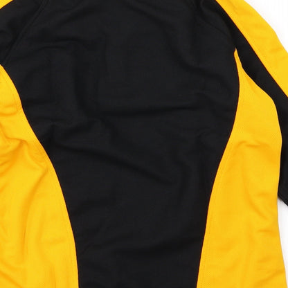 Medallion Boys Yellow Striped  Basic Polo Size 12-13 Years  - Rugby