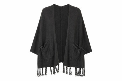 CMD Womens Grey  Knit  Shawl/Wrap