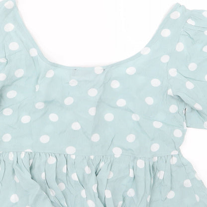 Primark Womens Green Polka Dot  Basic Blouse Size 6