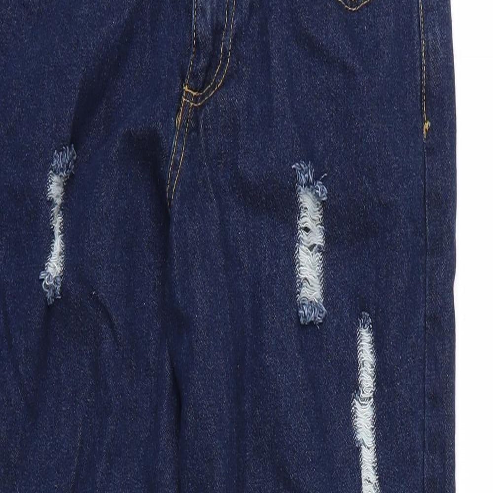 Shana Womens Blue  Denim Straight Jeans Size 8 L28 in