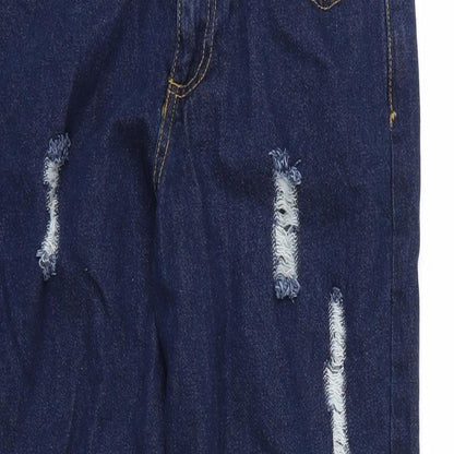 Shana Womens Blue  Denim Straight Jeans Size 8 L28 in
