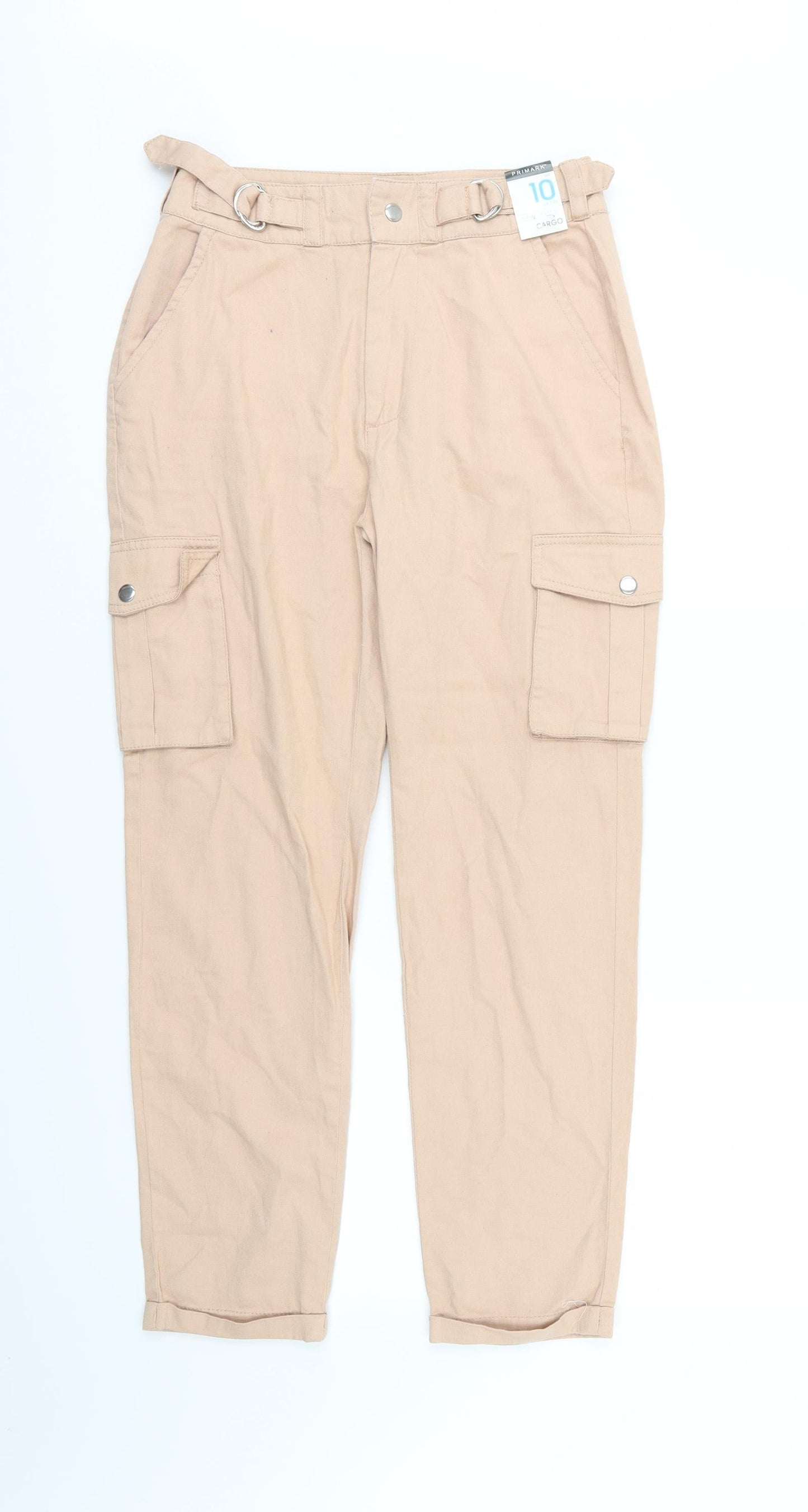 Primark Womens Pink  Denim Straight Jeans Size 10 L27 in - Cargo