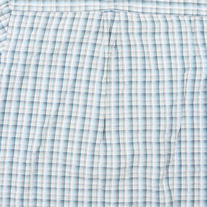 Mens UK Size XL EWM Blue  Button-Up Short Sleeve Casual Shirt