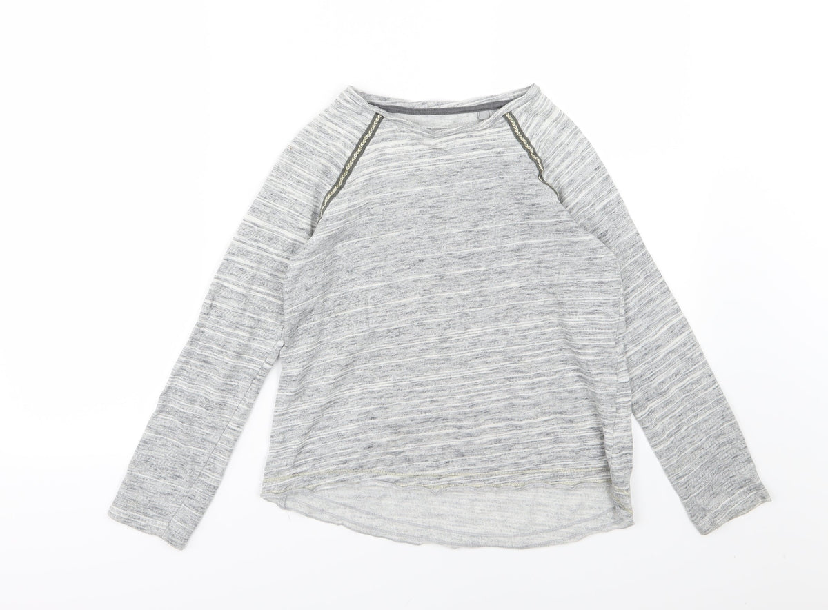 Next Girls Grey  Rayon Pullover Jumper Size 10 Years