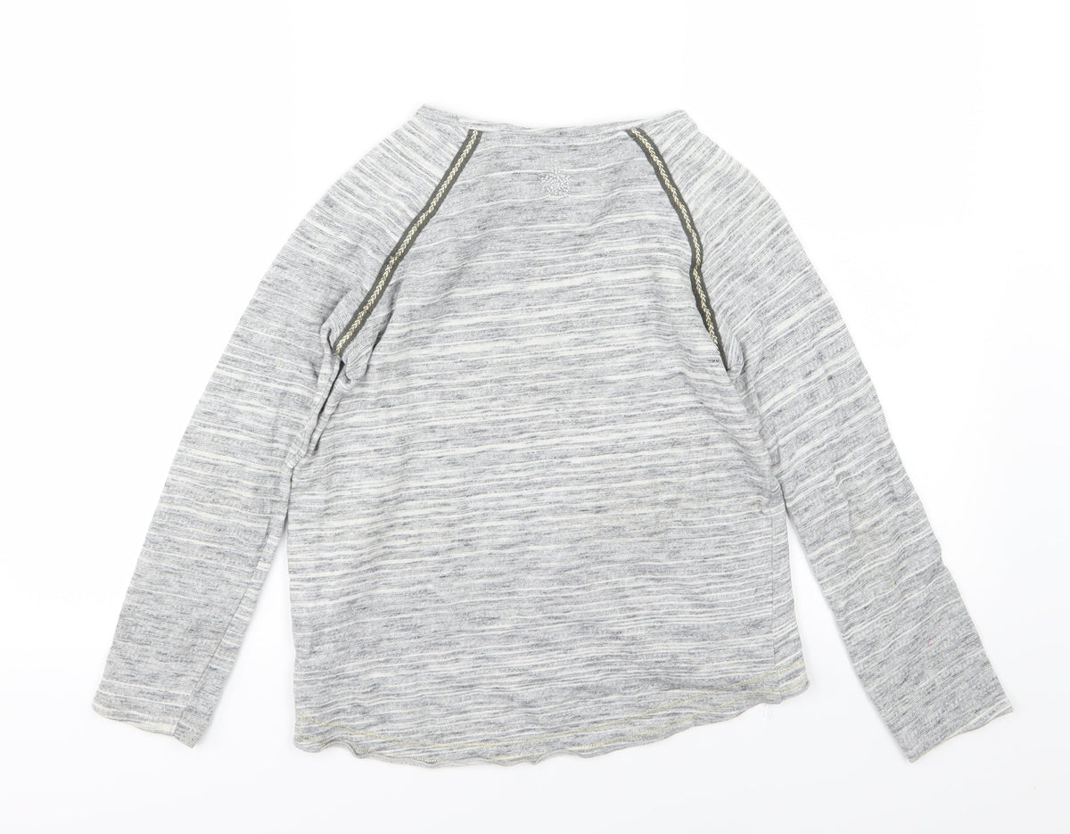 Next Girls Grey  Rayon Pullover Jumper Size 10 Years