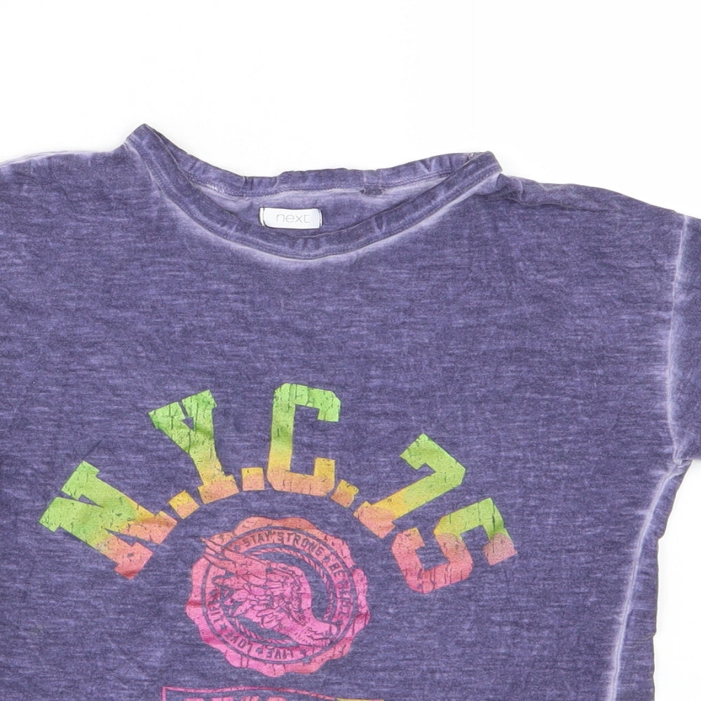 Next Girls Purple  Jersey Basic T-Shirt Size 9 Years
