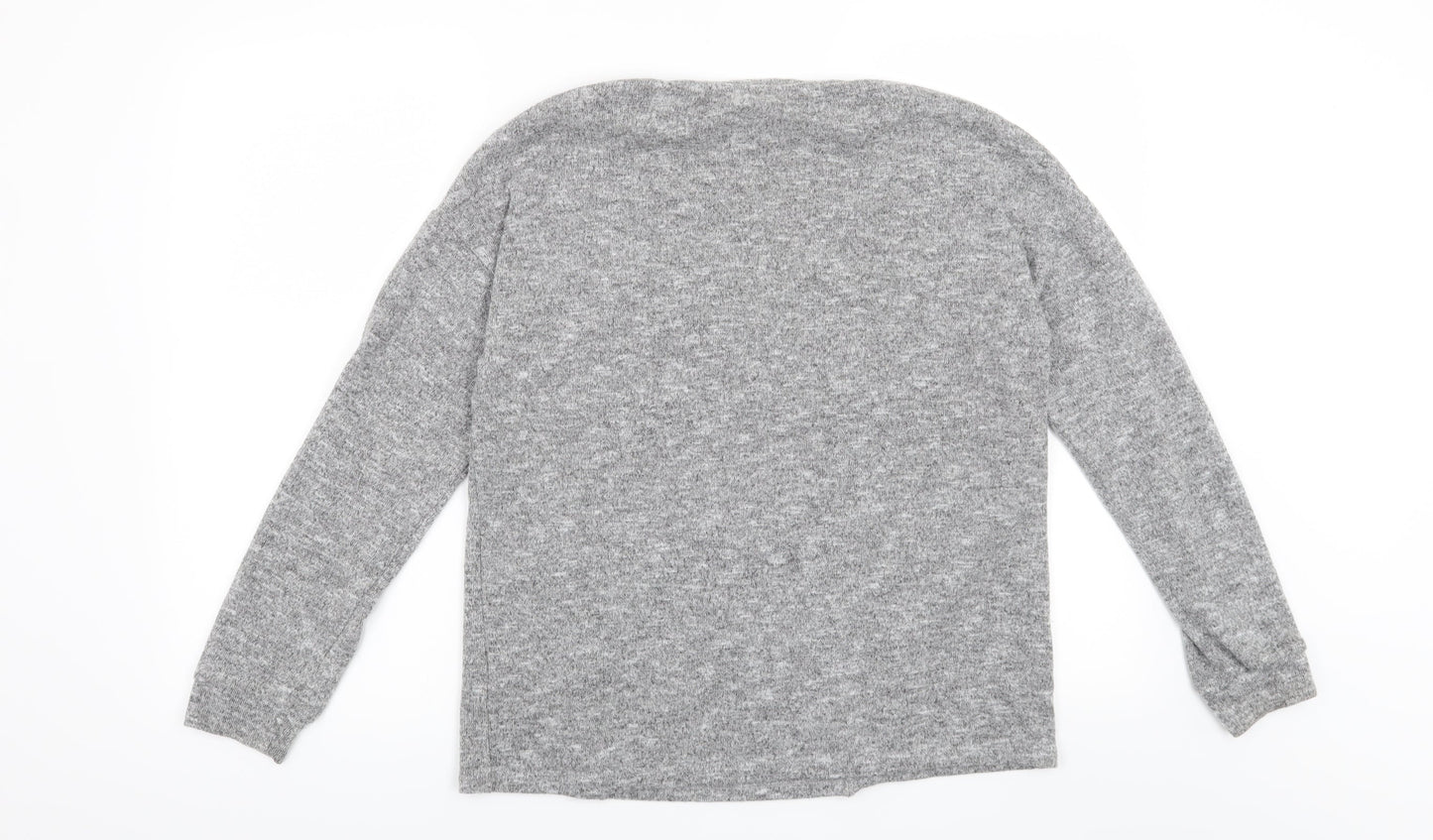 Papaya Womens Grey   Henley Sweatshirt Size 10