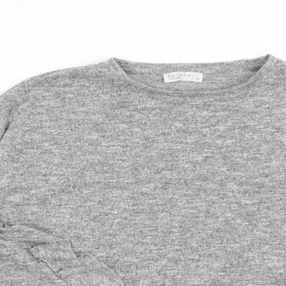 Papaya Womens Grey   Henley Sweatshirt Size 10