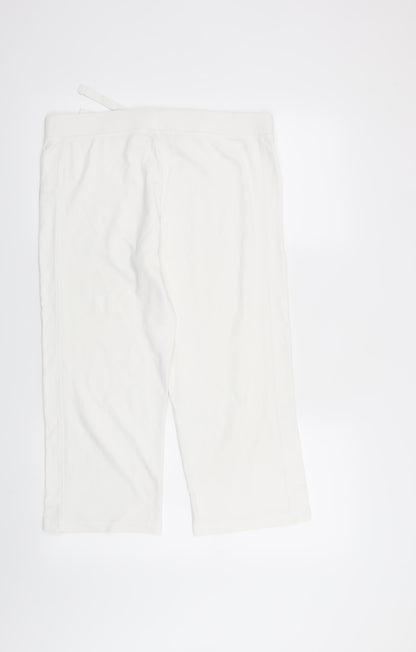 TU Womens White   Sweatpants Trousers Size 12 L21 in