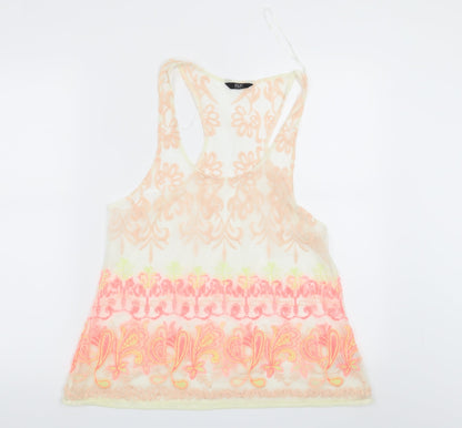 F&F Womens Beige Geometric  Basic Blouse Size 14