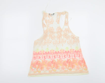 F&F Womens Beige Geometric  Basic Blouse Size 14