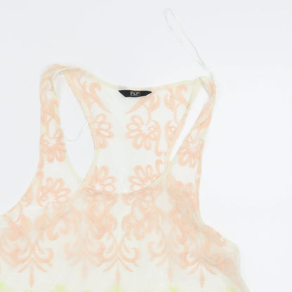 F&F Womens Beige Geometric  Basic Blouse Size 14