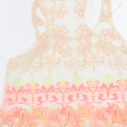 F&F Womens Beige Geometric  Basic Blouse Size 14