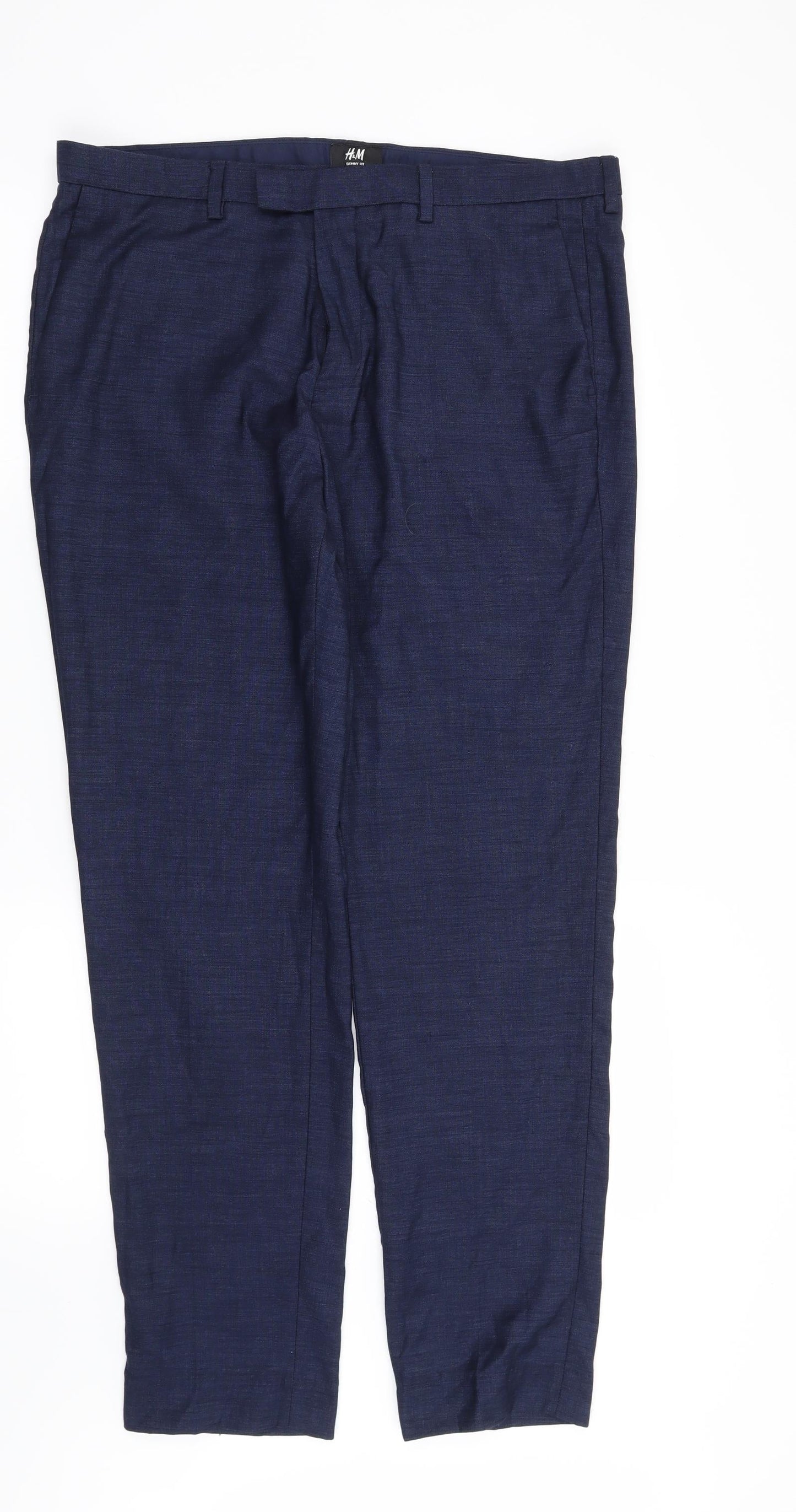 Mens UK Size 36 in H&M Regular Fit  Blue Trousers