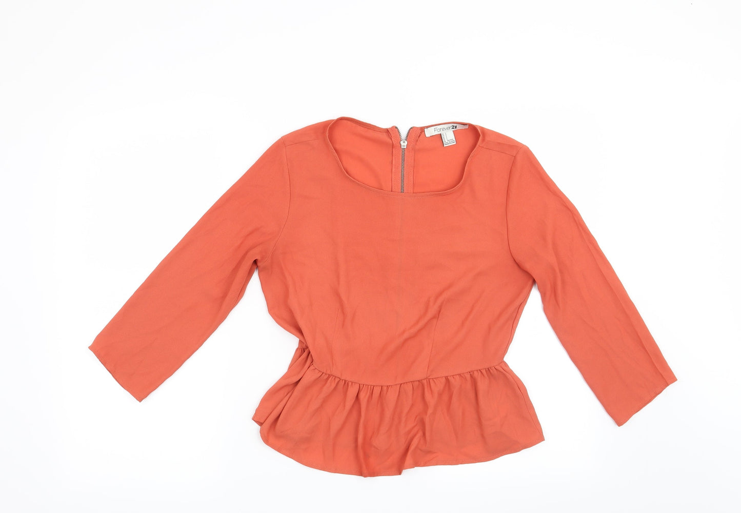 FOREVER 21 Womens Orange   Basic Blouse Size S