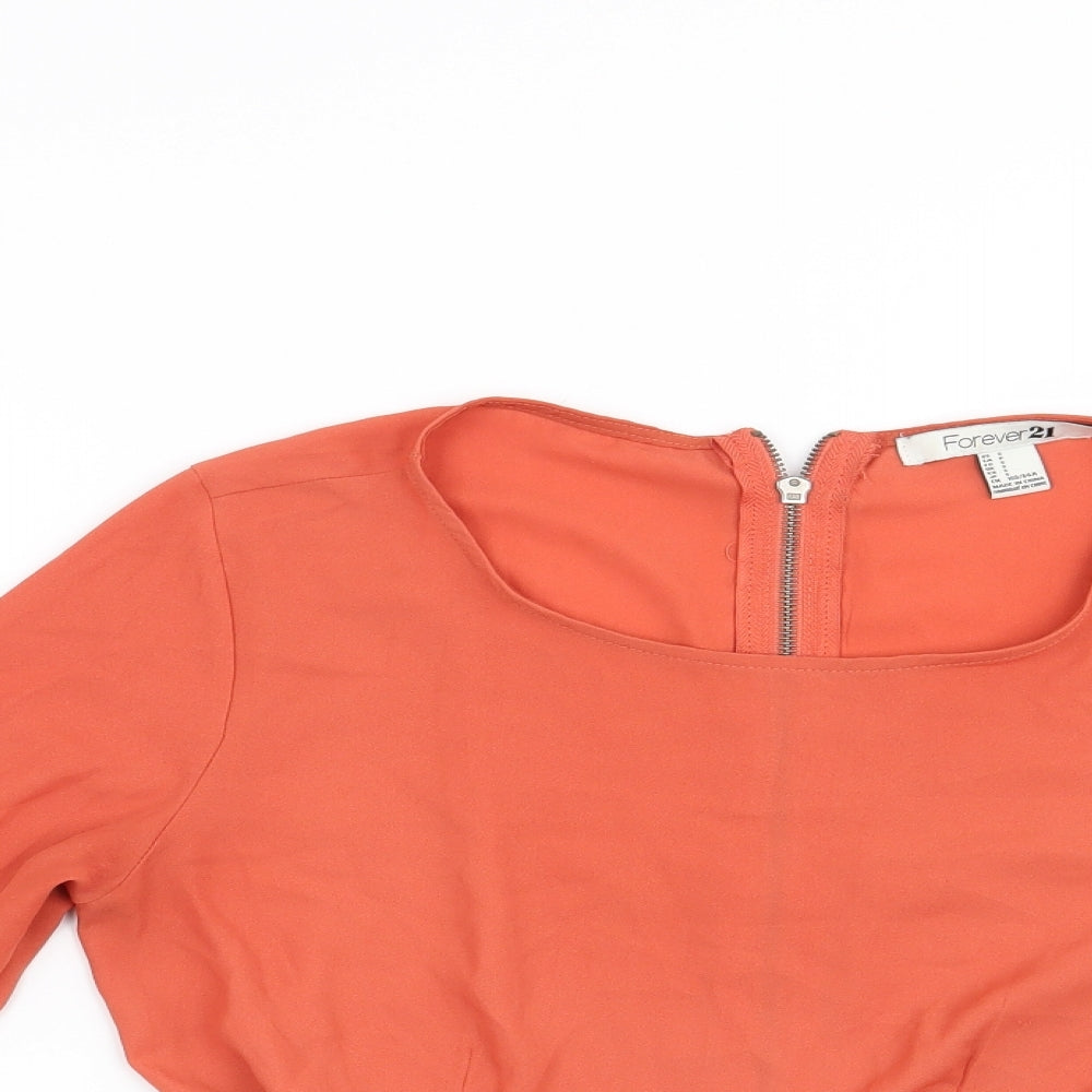 FOREVER 21 Womens Orange   Basic Blouse Size S