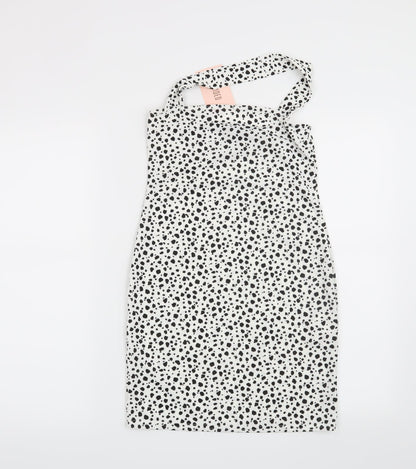 Missguided Womens White Animal Print  Bodycon  Size 8