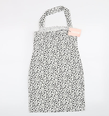 Missguided Womens White Animal Print  Bodycon  Size 8