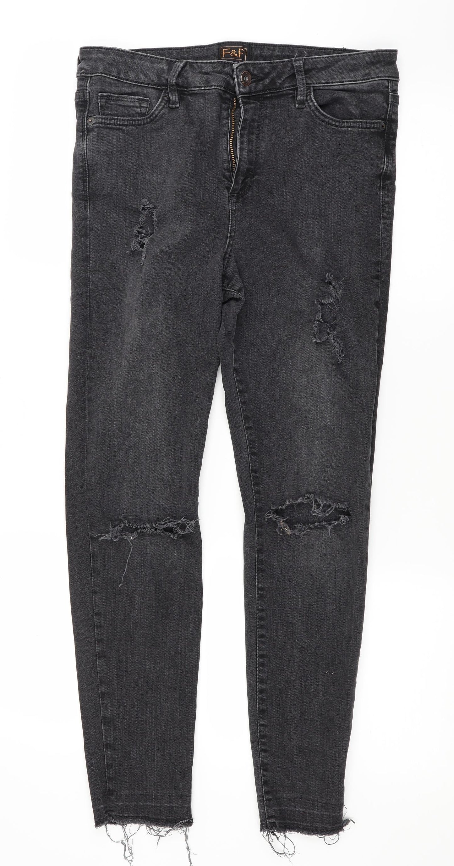 F&F Womens Black   Skinny Jeans Size 30 in L24 in