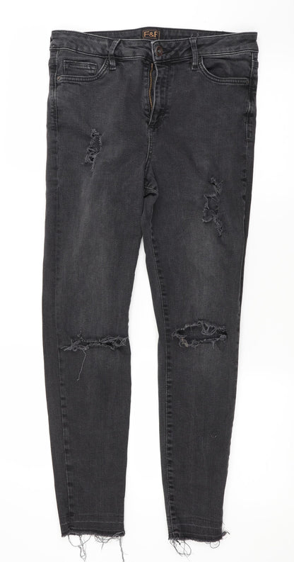 F&F Womens Black   Skinny Jeans Size 30 in L24 in
