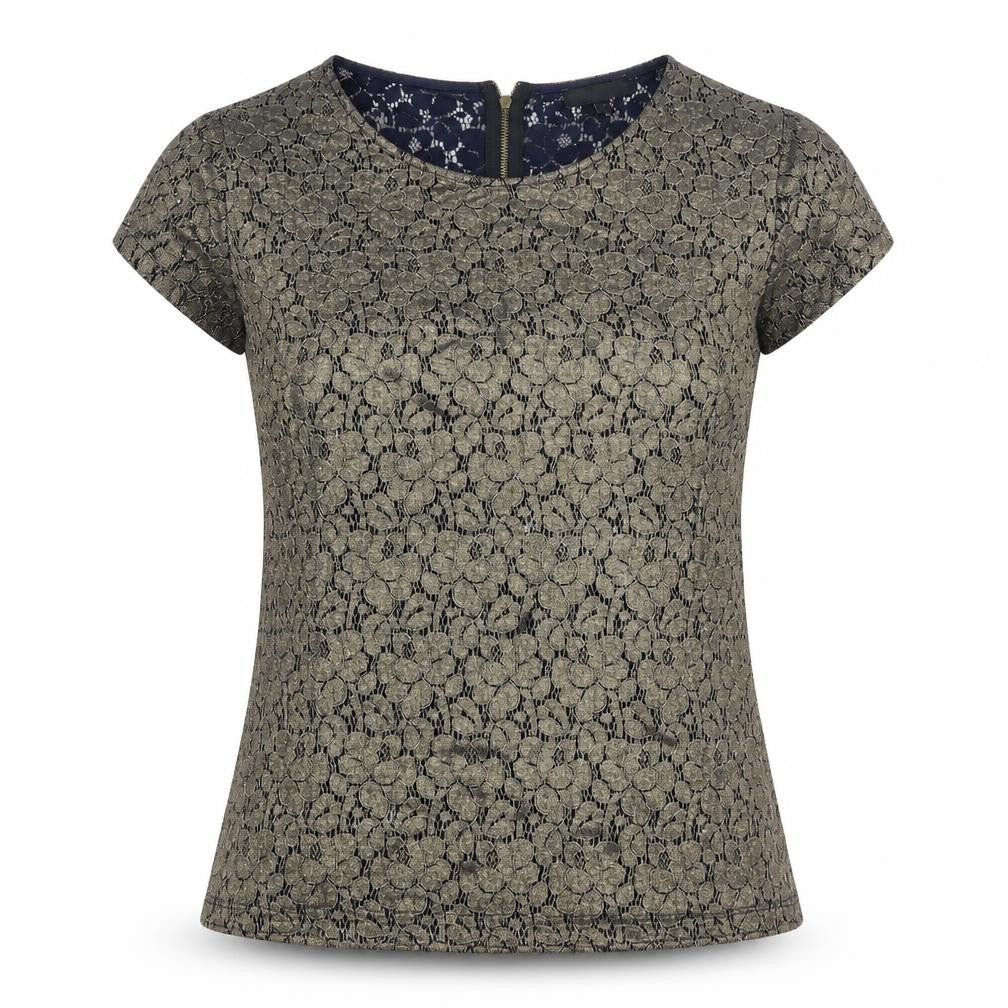Womens UK Size 10 NEXT Gold Basic Blouse