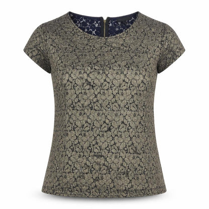 Womens UK Size 10 NEXT Gold Basic Blouse