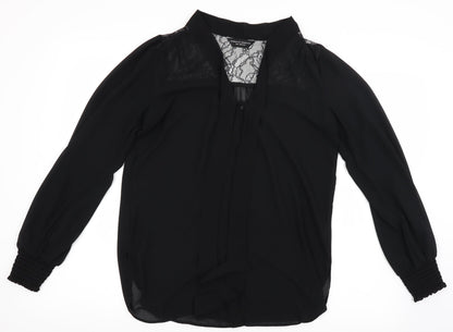 Womens UK Size 8 Dorothy Perkins Black Basic Blouse