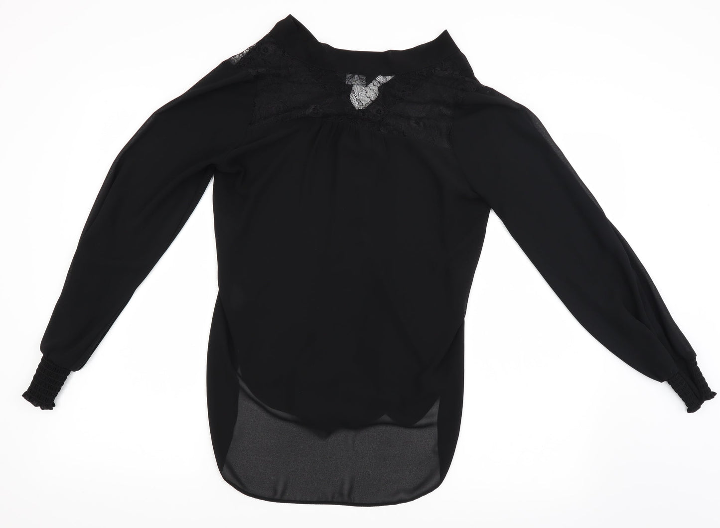 Womens UK Size 8 Dorothy Perkins Black Basic Blouse