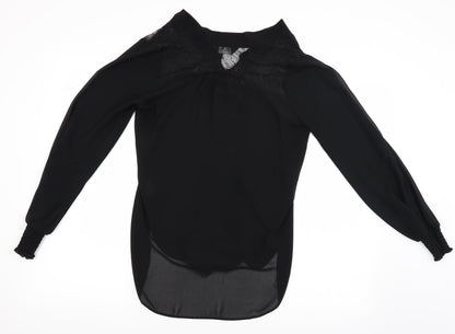Womens UK Size 8 Dorothy Perkins Black Basic Blouse
