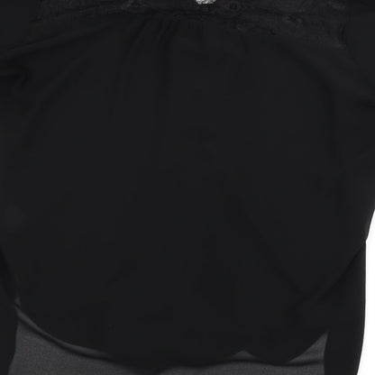 Womens UK Size 8 Dorothy Perkins Black Basic Blouse