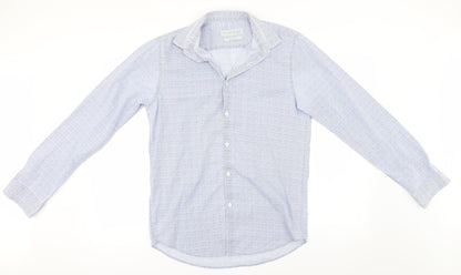 Primark Mens Blue Floral   Button-Up Size M